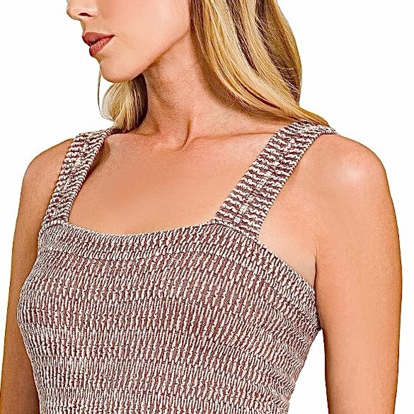 😉 👀 Zenana Seamless Winkle Stone Washed Tank Top - Winter 🌹 Rose - Picture 5 of 8